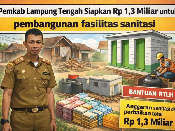 Pemkab Lampung Tengah Siapkan Rp 1,3 Miliar untuk pembangunan fasilitas sanitasi