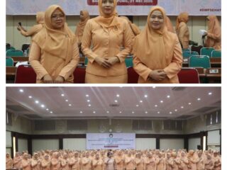 Ketua DWP Sekretariat DPRD Lampung Hadiri Pengukuhan Pengurus DWP se-Lampung