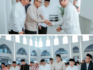 Ketua DPRD Lampung dan Ketua Komisi V Hadiri Sholat Idul Adha Bersama Gubernur di Masjid Raya Al-Bakrie