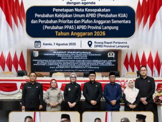 DPRD Provinsi Lampung Sepakati Perubahan KUA-PPAS APBD Tahun Anggaran 2026