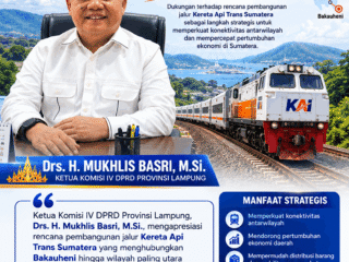 Ketua Komisi IV DPRD Lampung Apresiasi Rencana Kereta Api Trans Sumatera, Dorong Percepatan Pembangunan